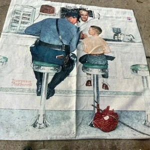 Norman Rockwell large wall tapestry